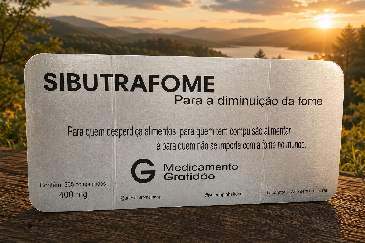 Sibutrafome — para diminuir a fome e a invisibilidade