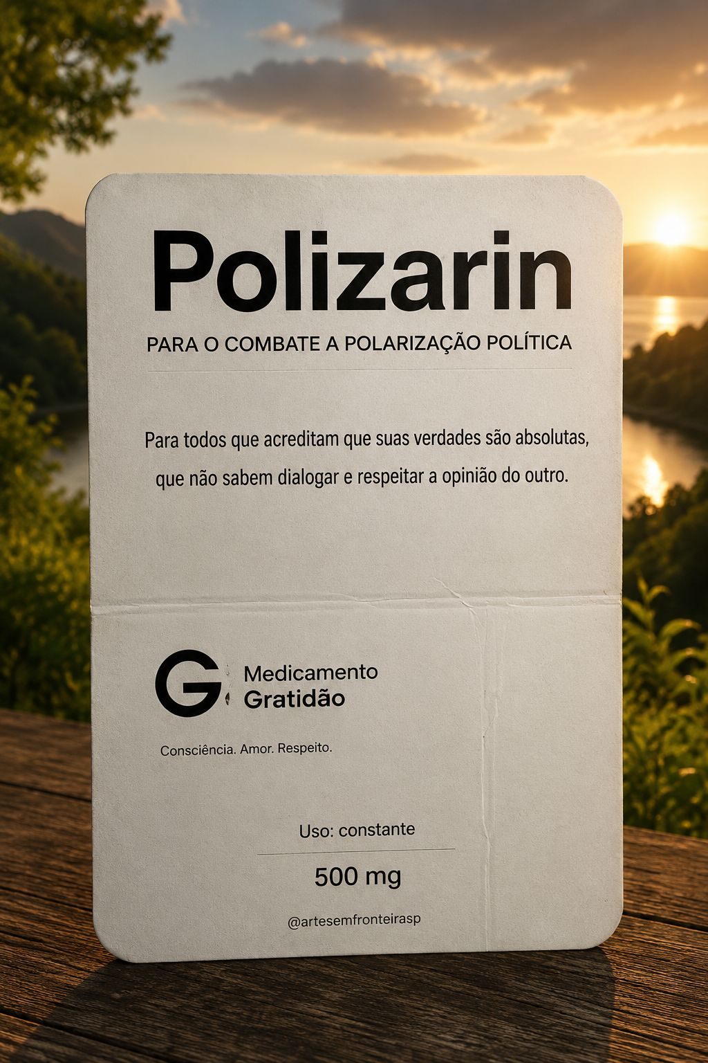 Polizarin — para o combate à polarização política